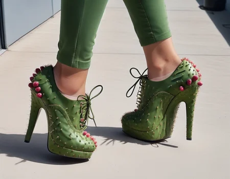 	high heels oxford, Prickly Pear Style