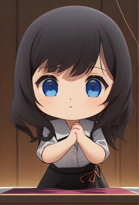 (1girl, solo, facing viewer, , chibi, bizhi, (Fujiwara_Chika:1.3):1.3),(crawling, full body focus, body focus:1.3), zPDXL3,SimplePositiveXLv2, masterpiece, detailed face, action shot, perfect hands, realistic hands, detailed hands, perfect eyes, detailed eyes, realistic eyes, solo, high resolution, ultra-detailed, 4K, perfection, chest exposed, 5 fingered hands, highest quality, dynamic pose, perfect anatomy, lean