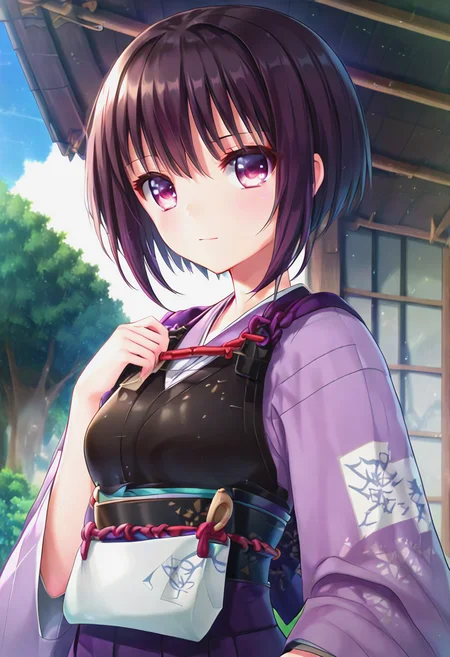 <lora:hidas_Pv1-000090:1>, (sthida:1.2), 1girl,, score_9, score_8_up, score_7_up, japanese armor, short hair,