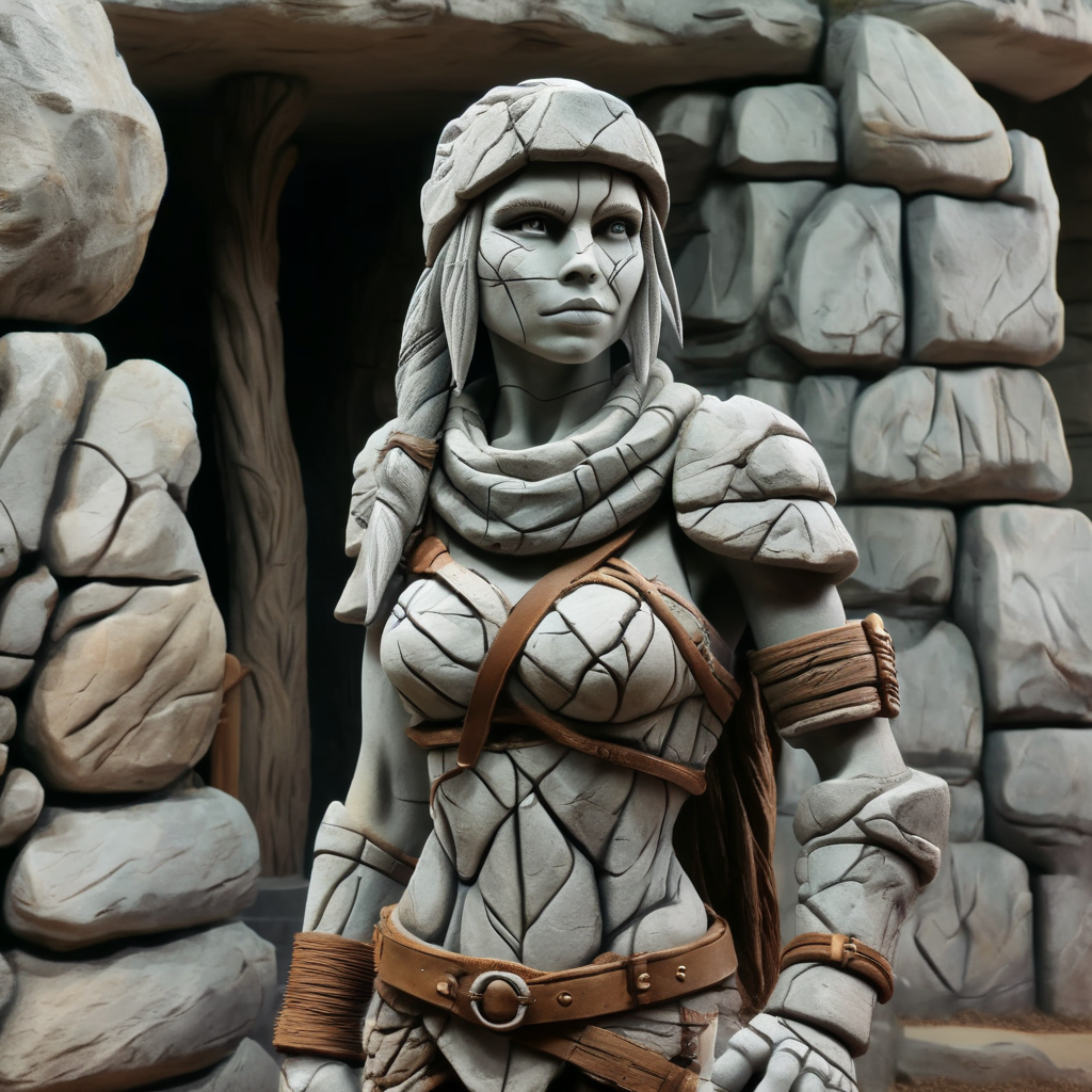 stonesigner girl warrior<lora:stonesigner:1>