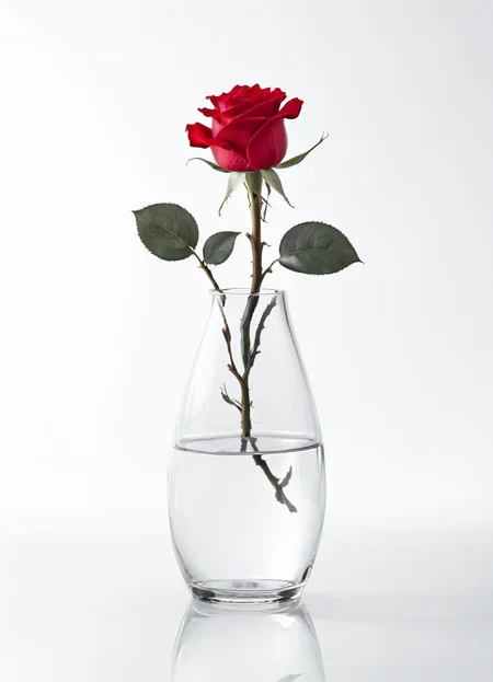 highkey, vase, red rose, simple background, monochrome, no humans, reflection
<lora:Highkey-SDXL:0.8>