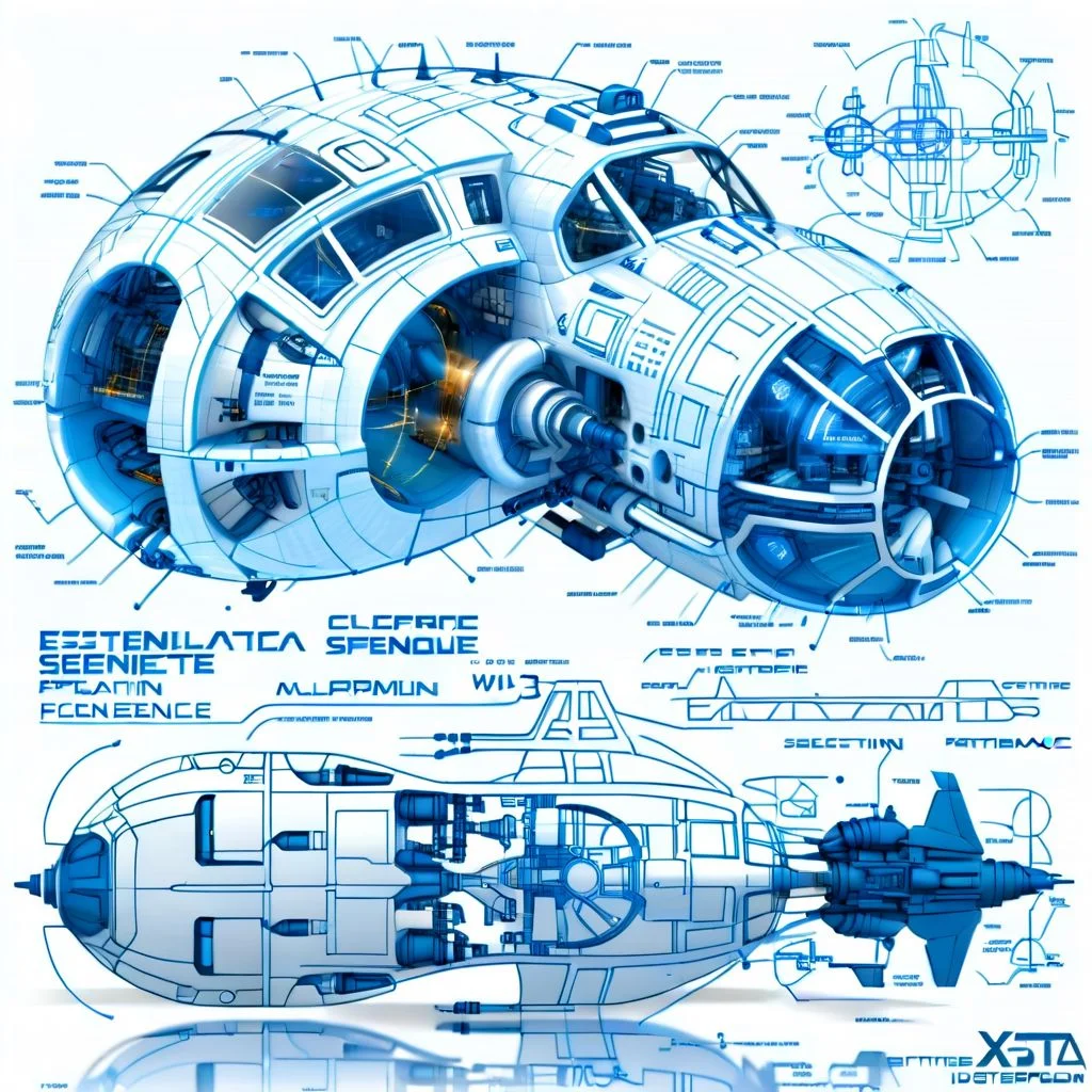 (sketches:0.6), Realistic 3D blueprint, (astronaut Schematics:1.1), Futuristic 3D infographic, of futuristic sci-fi huge spacecraft, oval glass front, blue neon trim lights, (knolling:1.1), warp engines, (formulas and annotations, schematic by parts,:1.3),autocad, revit, 3D sections and plans (white background:1.2), golden ratio, fake detail, trending artstaion, xk3mt1ks, futscribe, ftsc, technical sketch, Blueprint, Blue print, Schematic Drawing, technical drawing, schematic, drawing, assembly, (disassembly diagram, CAD diagram) (3d (isometric)),