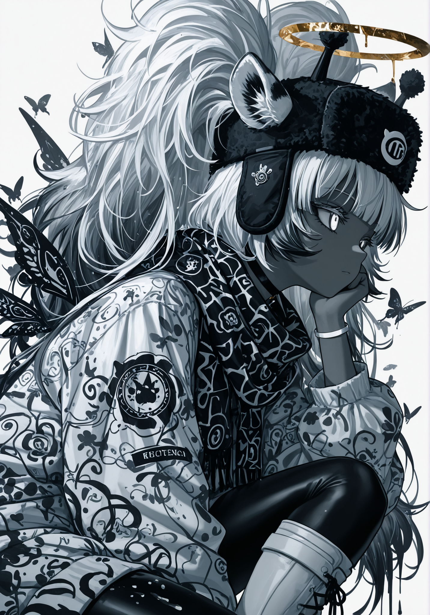 texture masterpiece, best quality, best quality, [quasarcake:crain1art:9], [dlgeria::9], (xxyt-xx:0.85), chen bin, (as109:0.5), fagun_yibei, berryverrine, Ecuadorian, Ushanka,
cinematic, 1girl, gradient maroon monochrome, fluffy hair, (from_side:0.67), looking ahead, afro puffs, hair_flaps, big hair, animal_ears, simple background, thick outlines, Lying on the stomach, propped up on elbows,
, (qizhu), hishu,
masterpiece, high quality, 1girl, reticulated giraffe \(kemono friends\), kemono friends, 1girl, giraffe ears, giraffe horns, tail, giraffe tail, blue eyes, blonde hair, long hair, brown hair, white hair, multicolored hair, print scarf, BREAK white_background, anime, black_outline,
HDR photo of clean style (texture:0.81) masterpiece, best quality, best quality, exponential, [(quasarcake:0.65):crain1art:21], (xxyt-xx:0.85), chen bin, berryverrine, knee up, white_boot, black_leggings, fisheye, perspective, apothecary, (safe),
limited color,Maximalism artstyle,Geometric artstyle,Butterflies), double exposure of flower and liquid, fusion of Fluid virginia abstract art, //black and white painting, sketch, anime styling, professional artwork, illustration, official art, promotional art, product_art, (colorful paint splatter:1.16),1girl, solo, hair tie, white hair, cat girl, maroon eyes, cat ears, choker, evergreen jacket, greens, daisy \(flower\),//detailed white background//, anime style top down close-up, street art, vibrant, urban, detailed, mural, high dynamic range, vivid, rich details, clear shadows and highlights, anime 2d, intense, enhanced contrast, highly detailed, background gradient, beautiful,
masterpiece, best quality, anime art style, calligraphy painting stylization and composition, upper body portrait, (monochrome:0.85) Ink (punk:0.8) style ink illustration of a girl with elf ears and short light-colored hair, anime, jungle poncho, splash of tan color, feather_headdress, thick outlines, anime,
graffiti style breathtaking texture masterpiece, best quality, best quality, [quasarcake:crain1art:9], [dlgeria::9], (xxyt-xx:0.85), chen bin, (as109:0.5), fagun_yibei, berryverrine,
masterpiece, best quality, good quality, solo, wings, 1girl, golden halo, white eyes, long hair, two wings, (Cobalt blue, dark blue theme:1.0), angel wings, (spot color), looking away, (monochrome:0.77), angel, simple background, white hair, black, white dress, (greyscale:0.7), closed mouth, depth of field, dynamic, floral background, anime wallpaper, anime character, white hair, gold eyes, (dark skin), (fluffy big hair), white tiger ears, solo, girl, water particles, safe, dutch_angle, top down close-up, masterpiece, award-winning, professional, highly detailed . street art, vibrant, urban, detailed, tag, mural,
[texture masterpiece, best quality, best quality, [quasarcake:crain1art:9], [dlgeria::9], (xxyt-xx:0.85), chen bin, (as109:0.5), fagun_yibei, berryverrine,
cinematic, 1girl, green, fluffy hair, from side, looking ahead, afro puffs, hair_flaps, big hair, animal_ears top down close-up]
what do you have against big prompts?