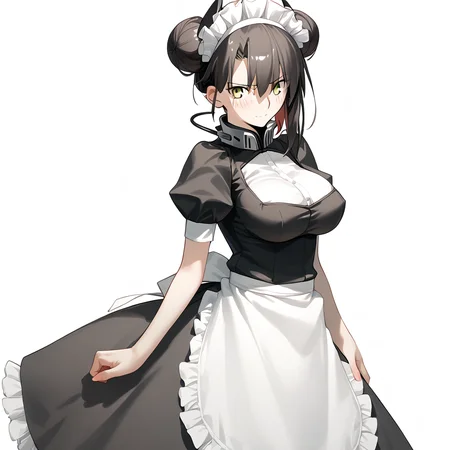 <lora:Takeuchi_Takashi_PonyXL_style_v01:1>
<lora:agent.pony:1>
score_9 , score_8_up , score_7_up , source_anime , 
masterpiece , best quality , ultra-detailed , 
BREAK
agent \(girls' frontline\), maid
1girl , woman , huge breasts , light smile , light blush , ((jeanne d'arc (fate)):0.5)  , 
long black hair  , maid dress ,  
bound
