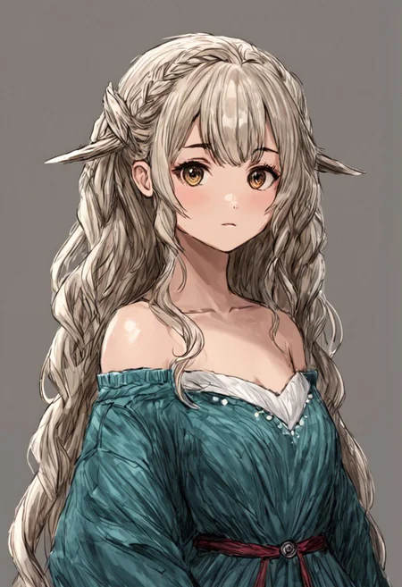 cute girl, unique hairstyle, fantasy