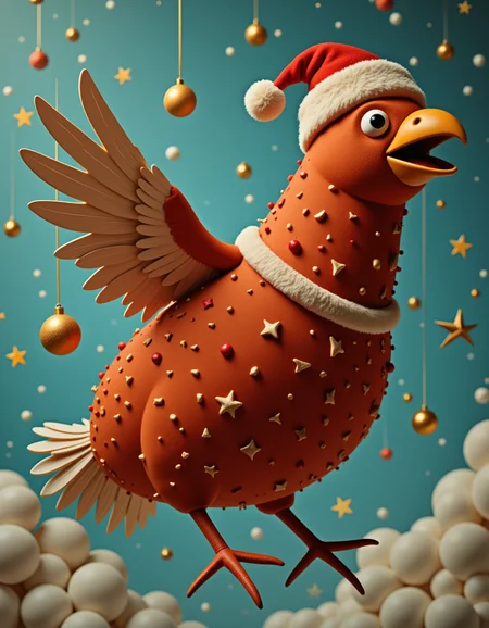The Great Sausage Bird of Greasy Christmas Future in flight