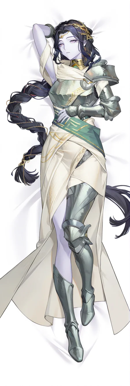 1girl,solo,white background,simple background,looking at viewer,888\(reverse:1999\),<lora:888-000010:1>,, masterpiece, best quality, very aesthetic, absurdres,newest, incredibly absurdres,, (dakimakura_(medium):1.1),from above,full body,
åå®¹
bed sheet,white bed sheet,