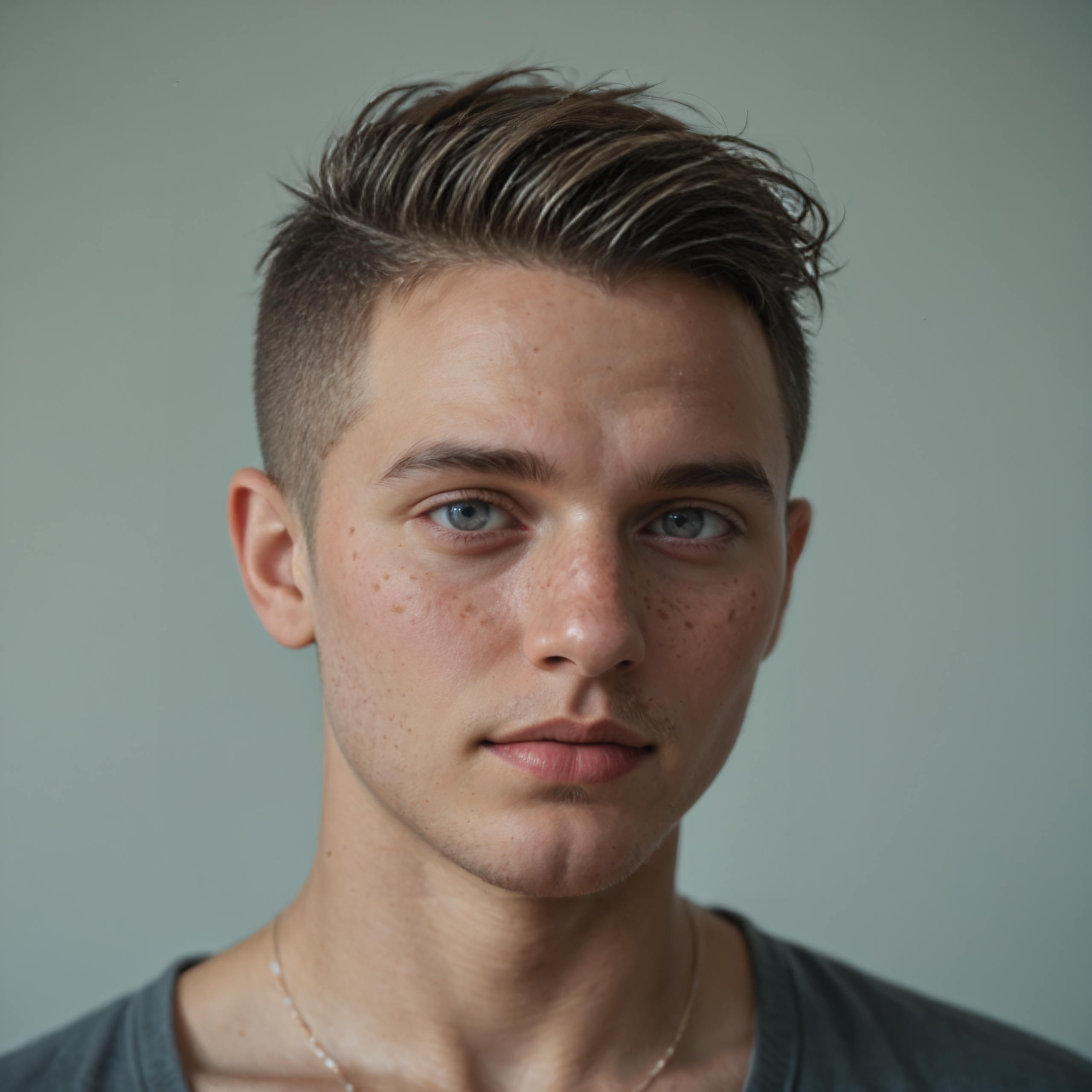 Stable_Yogis_PDXL_Positives
<lora:Super_Skin_Detailer_By_Stable_Yogi_PD0_V1:0.8> natural skin texture, fine pores, realistic skin, intricate skin details,  skin dentation, detailed eyes, detailed hair, 
 <lora:Super_Eye_Detailer_By_Stable_Yogi_SDPD0:0.3>  UHD, 4K, sharp and inspiring portrait of a young man with a buzz cut, grey eyes, light stubble, freckles, visible skin texture, and natural soft lighting.