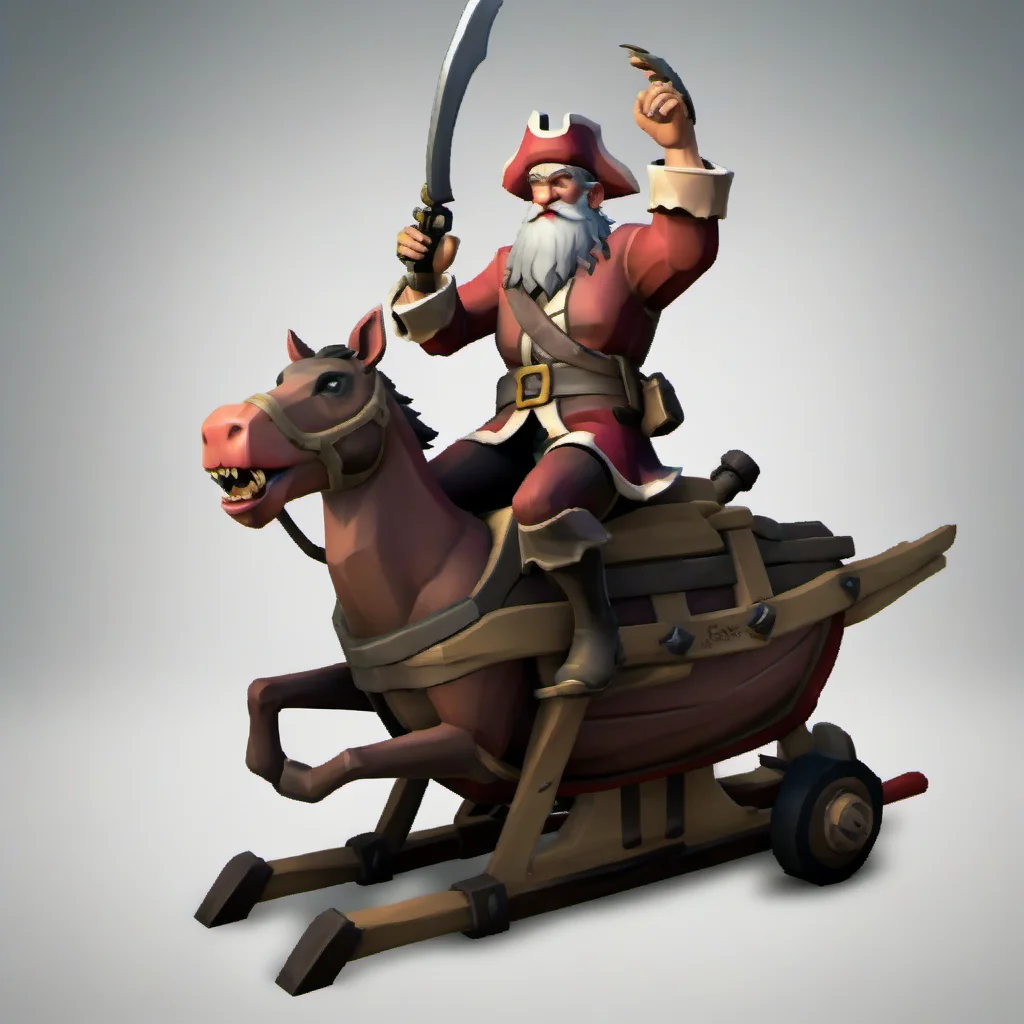 santa clause riding his slay <lora:Pirates-Kytra-XL-32dim-V1-000050:0.85> sotprt pirate, realistic shadows, realistic lighting, high-quality textures