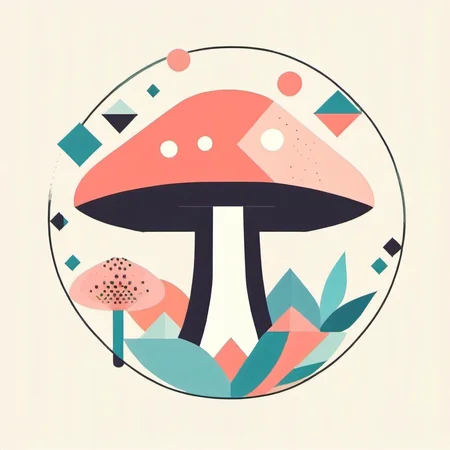 Geometric mushroom  <lora:[XL]Geometric_animal:1>