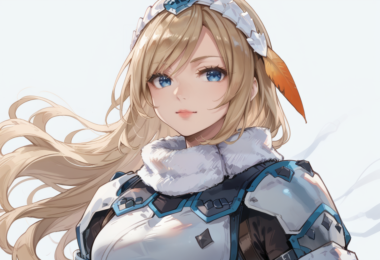 (score_9:0.9),score_8_up,score_7_up,rating_safe,anime style,(zPDXL),<lora:Barioth X Gunner Armor ponyXL v1.2:0.72>,mature female,milf,<lora:MatureFemalePony:0.5>,barioth x gunner armor,white headband,white fingerless gauntlets,solo,1girl,blue eyes,upper body,looking at viewer,
