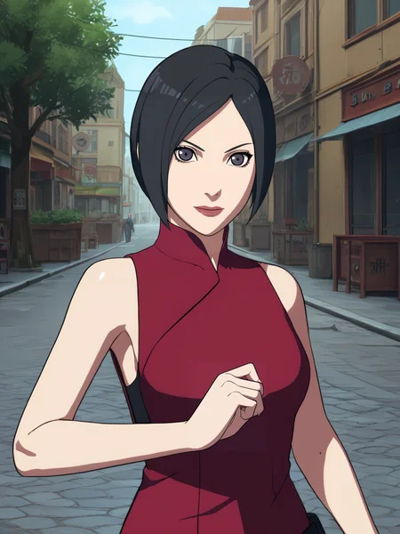 score_9, score_8_up,score_7_up,ada wong, source_anime,<lora:Naruto_Storm_Style:0.8> street,