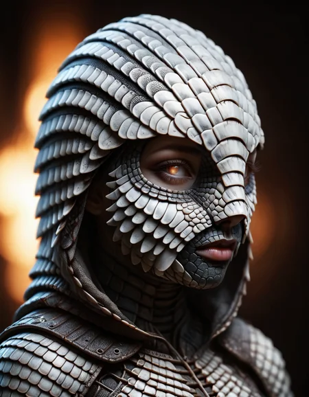 A dark ghostly female silhouette. Divinity of Air. Light white armor. Canvas hood. Wind. Seductive and dangerous. power inside. Glowing eyes. Bokeh blur. photorealistic <lora:ral-armdszn:1> ral-armdszn
