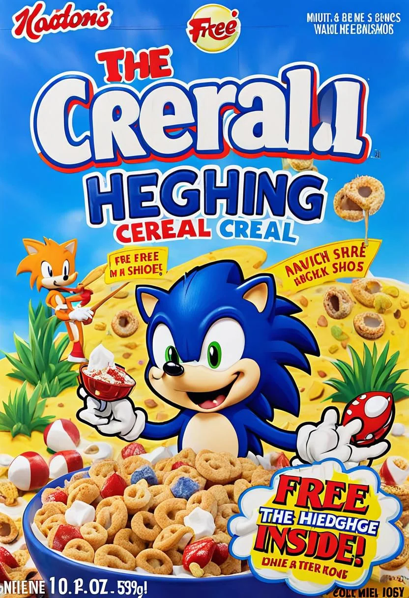 Sonic the hedgehog Cereal, free shoes inside