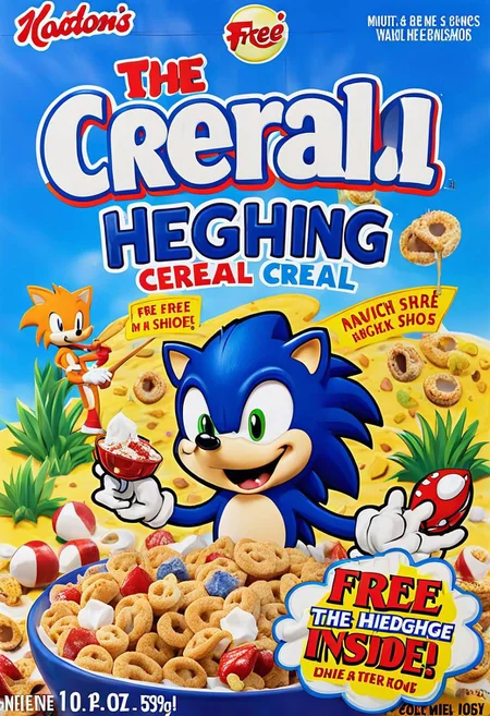 Sonic the hedgehog Cereal, free shoes inside