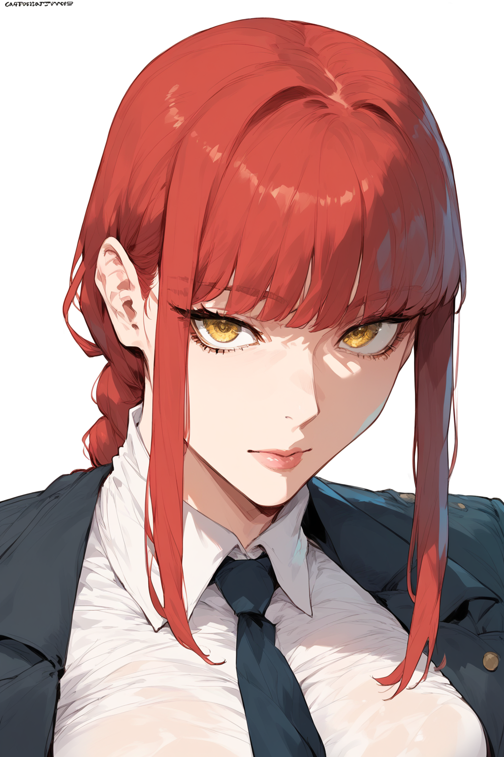 <lora:Lunas-K3nnyn3v-SDXL-A1:0.7> <lora:Mixed_Artstyle:1> score_9, score_8_up, score_7_up, score_6_up, score_5_up, mixed_artstyle, 
1girl, solo, makima, red hair, yellow eyes