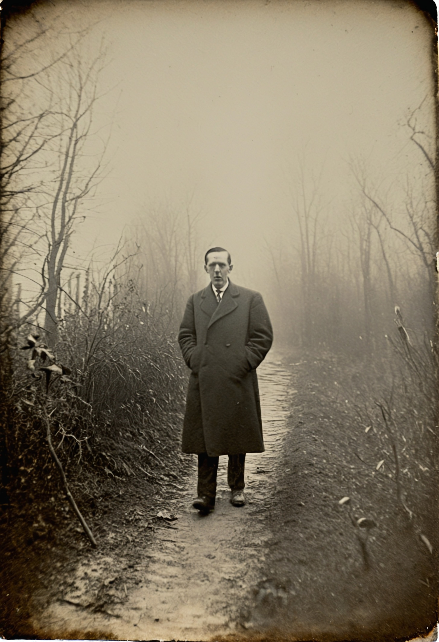 antique photo, eerie atmosphere, creepy, descent into madness, lovecraft horror,<lora:Antique_Photo:1>