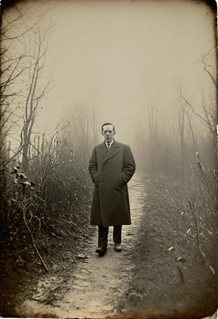 antique photo, eerie atmosphere, creepy, descent into madness, lovecraft horror,<lora:Antique_Photo:1>