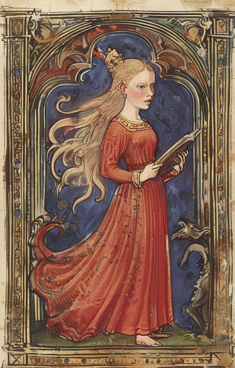 masterpiece,best quality,<lora:tbh207-sdxl:0.9>,illustration,style of Aberdeen Bestiary tech genius teenage girl
