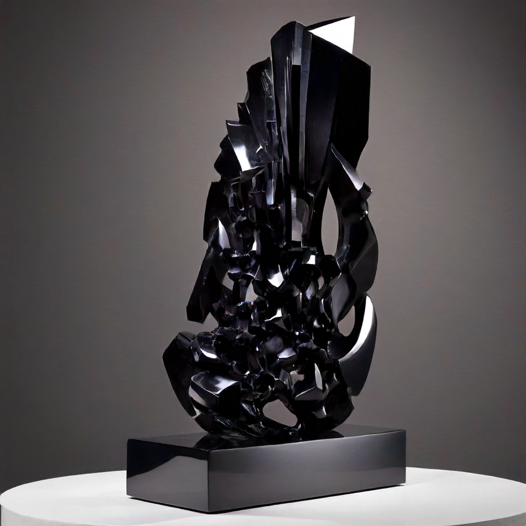 abstract sculpture made out of obsidian <lora:Obsidian SDXL:1>