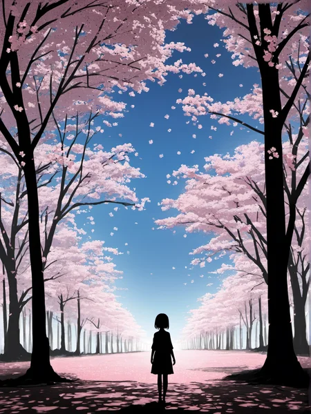 (cherry blossoms:0.93), (solo:0.90), (silhouette:0.84), (tree:0.84), (1girl:0.80), (sensitive:0.71), (sky:0.65)
\\ Made with ONE FOR ALL checkpoint by Chaos Experience @ https://civitai.com/user/ChaosExperience/ \\