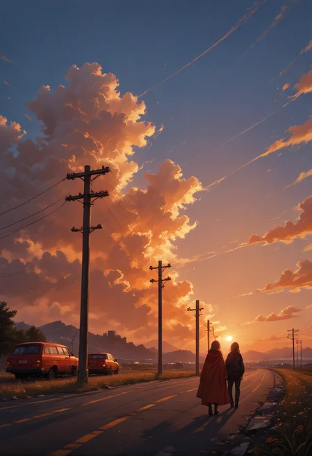 score_9,score_8_up,score_7_up,embedding:zPDXL2, film grain,Cinematic Lighting, Expressiveh,th3rm4l,colorful, outdoors, sky, blue sky, gradient, gradient background, no humans, ground vehicle, scenery, sunset, orange background, power lines, gradient sky, orange sky<lora:增强\(收藏)\sdxl_lightning_8step_lora.safetensors:1.0:1.0> <lora:增强\(收藏)\Expressive_H-000001.safetensors:0.4:0.4> <lora:增强\(收藏)\Hands XL 4.safetensors:1.0:1.0> <lora:增强\(收藏)\glowneon_xl_v1.safetensors:0.5:0.5> <lora:extremely detailed (no trigger).safetensors:1.0:1.0> <lora:Vixon\(收藏)\Vixon's Pony Styles Thermal.safetensors:0.4:0.4> <lora:增强\(收藏)\sinfully_stylish_SDXL.safetensors:0.4:0.4>