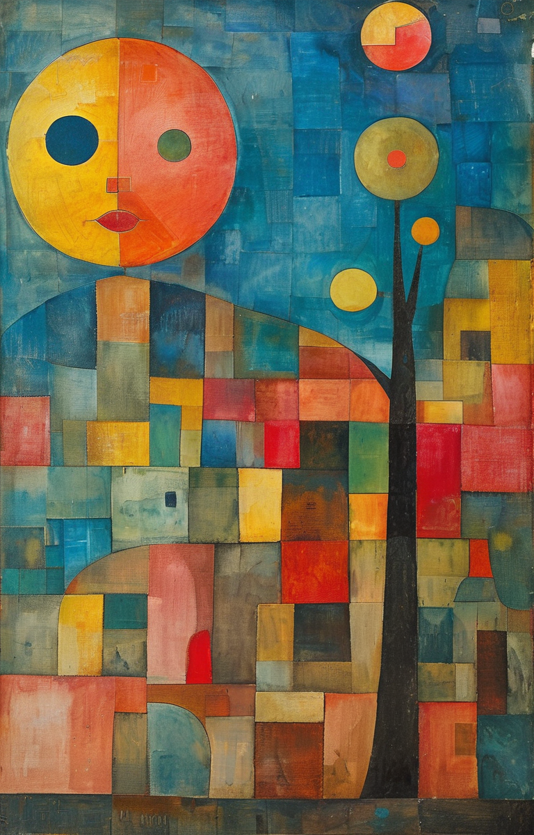 masterpiece,best quality,<lora:tbh325-sdxl:0.9>,illustration,style of Paul Klee, tech genius teenage girl