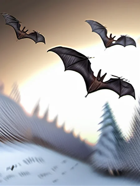 winter field , bats01, intricate, highly detailed, digital painting, matte, sharp focus <lora:bats01-xl:1>
