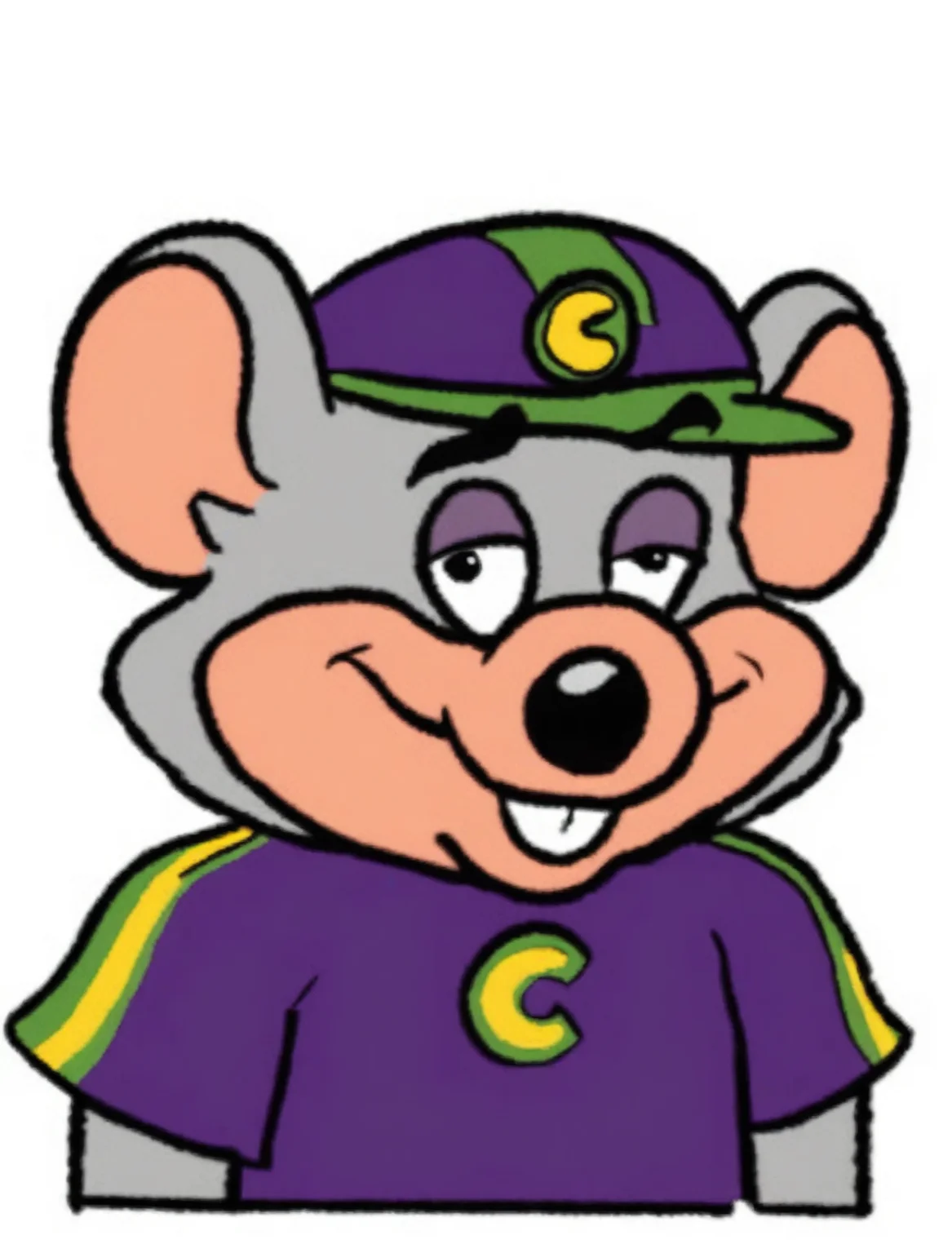 score_9, score_8_up, score_7_up, solo, BREAK, 1boy, upper body
<lora:goobustest:1>, goobus, cartoon, doobus, human, <lora:Charles_Entertainment_Cheese_Avenger_Chuck_E._Cheese_for_PonyXL:1>, furry, chuck3chee3e, mouse boy, hat, shirt, buck teeth