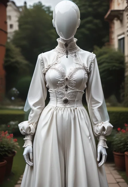score_9, score_8_up, score_7_up, rating_safe, concept art, realistic, Fixhand.
1girl, solo, DroneFace.
Porcelain body.