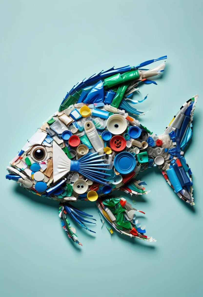a fish made of dvr-trash <lora:dvr-trsh:0.8>