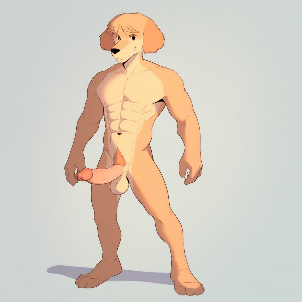Martha's dad, male focus, 1boy, solo, black eyes, furry male, furry, animal ears, pubic hair, completely nude, abs, penis, balls, standing,  hard penis, score_9, score_8_up, score_7_up, score_6_up <lora:vinceteaa_020_04v2-step00000400r:1> good face, good eyes, looking at viewer, full body, standing,