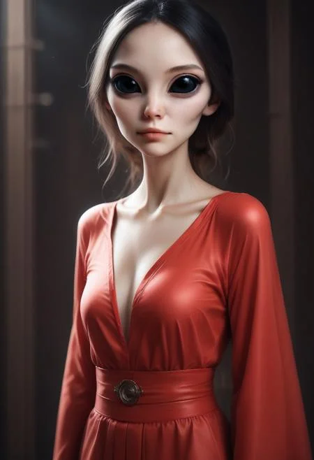 score_9, score_8_up, score_7_up, rating_safe,
concept art, realistic,
1girl, sexy body, sexy face, cute face, Large eyes.
(Cowboy shot:1.5), Black eyes, Long dress