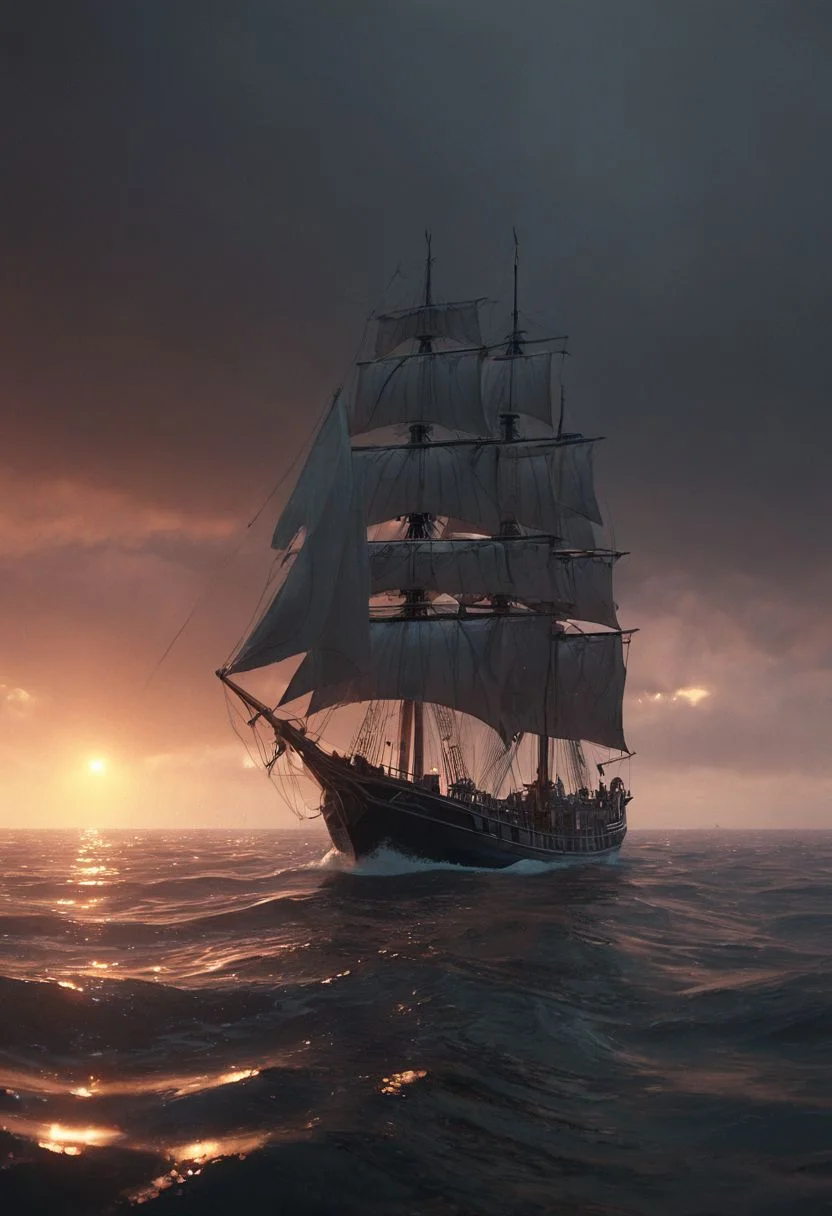 hyperrealism, 8k, HD, HDR, masterpiece, high resolution, A sailboat sails in a storm at sea, a strong thunderstorm, squall, storm, fire on a sailboat, strong fire on a sailboat, a rocky coast is visible nearby, cinematic, visual key, best quality, by hayao Miyazaki, by makoto shinkai, soft dim lighting, pastel colors, night, stars, creepy, horror, mysterious, ideal depth of field, by: Alex Kashin, Artgerm Karol Buck and Greg Staples and Beeple Dan McFarlin Daniel Gerhartz and Salvador Dali used o'dar 3 0 mm bright but clear graphics, artstation, cgsociety low morning, trends, volumetric lighting rendered in Unreal Engine 8 0 mm morning light, Synthwave abstract baroque dark aesthetics, retro, retrowave aesthetics 4-W wtf 3, Rendering Justin A 2, (8k 4:0.91) <lora:v0ng44g003:0.3> <lora:v0ng44g005:0.2> <lora:Twilight_Glade: 0.3> <lora:visiblend:0.4> <lora:glowneon_xl_v1:1.5>