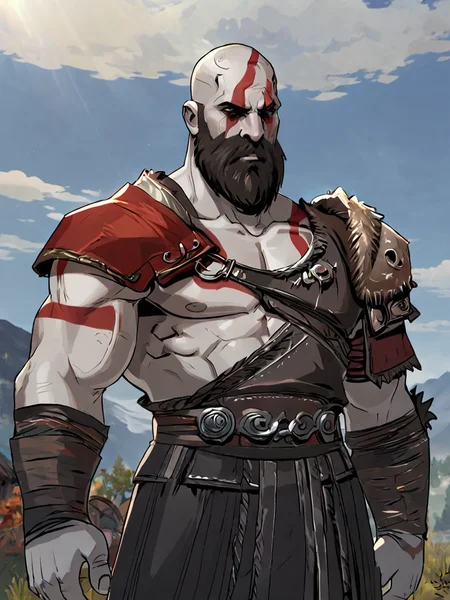 score_9, score_8_up, score_8, score_7_up,
kratos, god of war, shoulder armor, beard,
<lora:hades_pony_v1-2:0.7>
