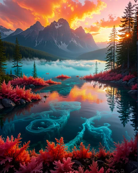 Canadian lake where submerged forests create ghostly aquamarine labyrinths during Sunrise: Cirrus filaments catching fire in coral-pink and tangerine hues,
<lora:extremely_detailed:0.5> extremely detailed,
<lora:Flux-XL_Scenery:0.6> flux-scenery,
<lora:add-detail-xl:0.35>,
<lora:DetailMaximizer:0.4>,
<lora:MidjourneyV6.1:0.7> midjourneyv6.1,
<lora:Dream Scenery XL:0.1> Dream Scenery,
detailxl