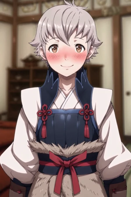 anime screencap, anime coloring, detailed face, masterpiece, best quality, very aesthetic, absurdres, volumetric lighting, official style, amazing quality, ultra detailed, highres, amazing quality, scenery, beautiful detailed hair, beautiful detailed eyes,
<lora:StS-Illustrious-Detail-Slider-v1.0:4>
<lora:Kiragi_Fire_Emblem_Fates_r1:1>
Kiragi (character), 1boy, male focus, solo, grey hair, blush, brown eyes, looking at viewer, gloves, upper body, smile