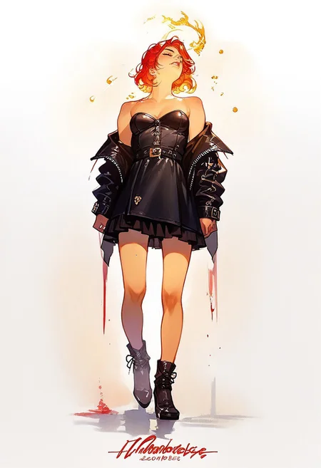 safe_pos, score_9, score_8_up, score_7_up, score_6_up, Expressiveh, bdsm, white background, black overline, expressive face, golden hour lighting, volumetric lighting, vivid colours, Expressiveh, g0thicPXL, full body shot at angle, Watercolor, adult,norman rockwell style,HC,
tThere's a fire in the city of pictures, Leaving nothing but ashes below, It's only forever for a day, Tomorrow is burning away, Burn away,