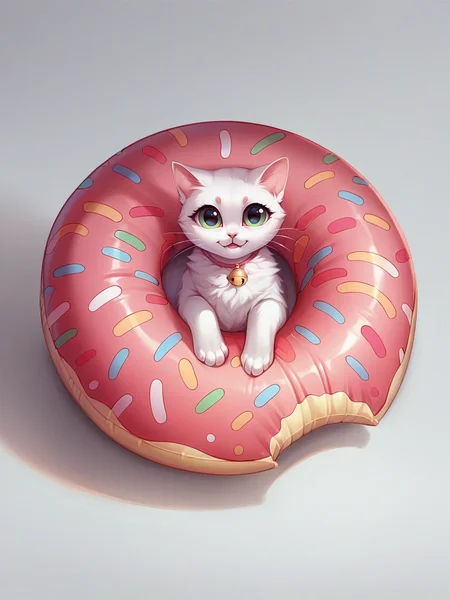 score_9, score_8_up, score_7_up, score_6_up,   <lora:d0nutXLP:0.8> d0nut, innertube, cat, cute, feral, solo