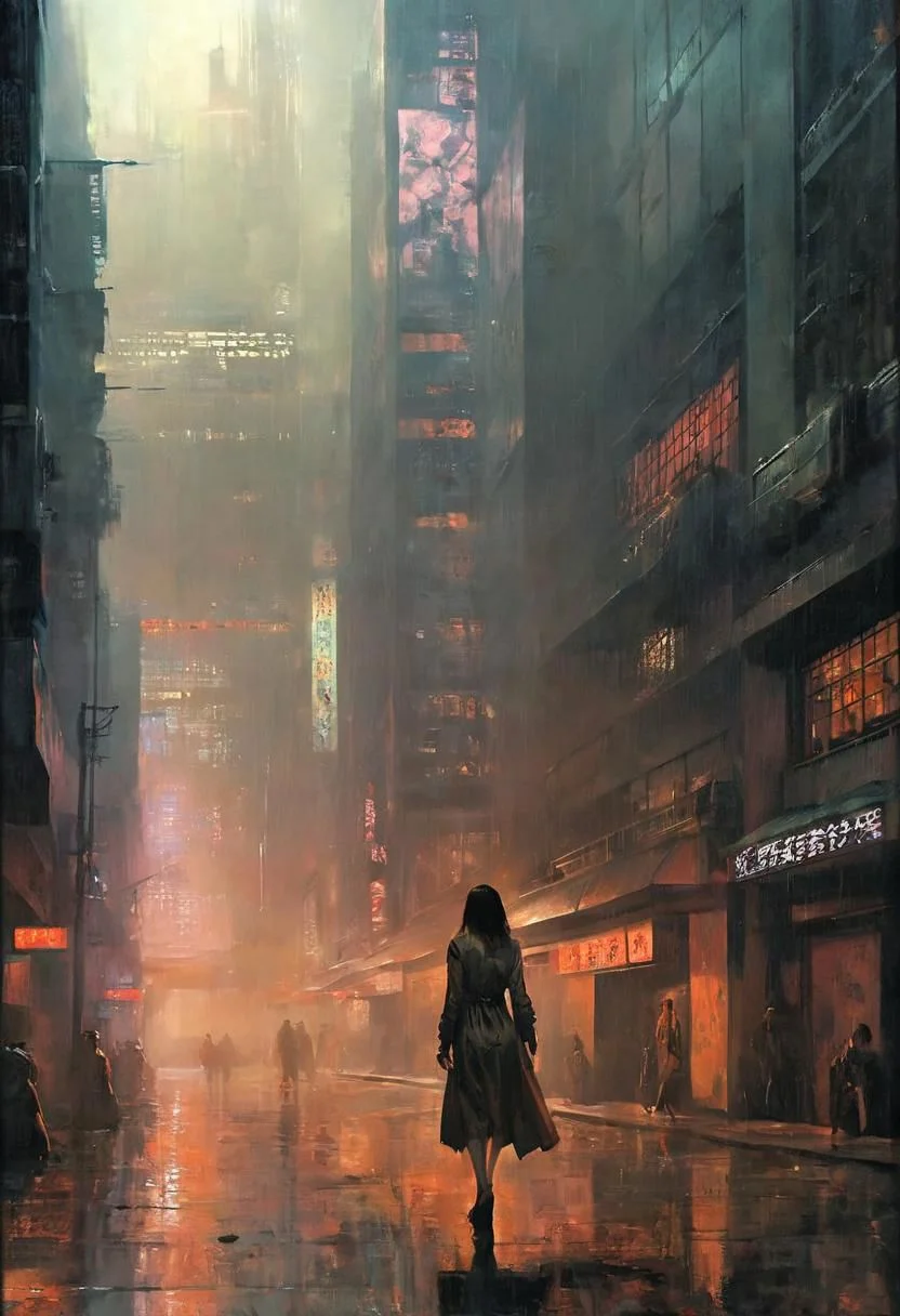 The Blade Runner Film Style, Dark art, chdmchlwrd, glimpse of orange color in the far, 80s DARK dystopian Flair, Lowlight dark Pastel Tone, busty naked princess zelda, Pale slim, Long Hair, See through dress, Body Silhouette, Large hall in skyscraper, reflecting Floor, huge Window to the ceiling to rainy neo Tokyo by night, Rear View, Grey DARK color palette, Point of old nature in the far, 80s DARK dystopian Blade Runner Flair, Lowlight dark Pastel Tone, very Detailed, awesome Quality, reflecting, luminescent, translucent, Ethereal, Aura, underboob, puffy nipples, giga_busty,very detailed, uhd, masterpiece, White smoke, light beams through smoke,
