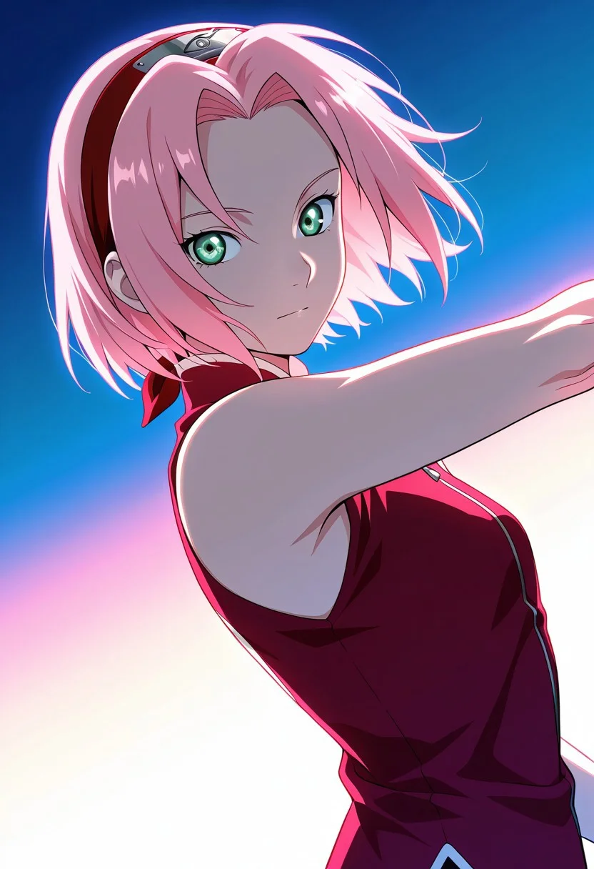 Score_9_up, score_8_up, score_7_up, source_anime, Expressiveh, perfect eyes, 1girl, solo, haruno sakura, pink hair, short hair, green eyes, slim body,Small breasts,
best quality, dynamic pose, dynamic angle, heart, looking at viewer,
score_9, score_8_up, score_7_up, score_6_up, score_5_up, score_4_up, masterpiece, 4K, quad HD, best quality, high quality, highres, stunning details, highly detailed, ultra detailed, extreme detail, perfect composition, very aesthetic, sharp focus, crisp details, vivid colors, soft lighting, cinematic lighting, dynamic lighting, volumetric lighting, sharp contrast, smooth shading, intricate details, cinematic color grading, clear details, harmonious composition, vibrant colors, ambient lighting, anime-style illustration, vibrant and expressive, ultra-detailed, high-resolution, smooth shading, cel shading, vivid anime colors, best quality, intricate details, elegant pose, cinematic lighting, dynamic composition, anime fantasy background, soft glow, dreamy atmosphere, stunning character design, expressive eyes, 4K HD, anime artstation trending,, ansrd