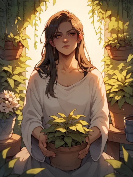 score_9, score_8_up, score_7_up, score_6_up, <lora:sw4pXLP:0.8> sw4p, 1girl, long hair, plants,