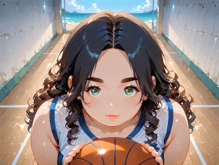 PonyScores7, source_anime, ah1, IllustriousQual, <lora:natsumi_style:0.5>, <lora:by_usakun-pony:0.4>, by usakun, <lora:Akina_Bbw_Style_-_PonyXL:0.2>, AkinBw,
BREAK (documentary photography, real-life storytelling, capturing authentic moments, social issues, cultural exploration, immersive experiences, human connections, narrative depth, visual journalism, evoking empathy, exploring diverse perspectives, unique environments, chronicling history, candid imagery, engaging compositions, impactful storytelling),
BREAK 1girl, mature female, (round face:1.2), (thick eyebrows:1.3), (curvy), round-chin, caucasian, (plump face), <lora:Round_face:0.2>, <lora:ETO_OC_Illustrius:0.8>, eto_oc, skindentation, (plump), thick thighs, wide hips, busty, voluptuous, lips, <lora:venus body PonyXL:0.3>, <lora:shinyskin2:0.2>, glistening skin,
BREAK (curly hair), long hair, (black hair:1.4), (parted hair:1.7), messy hair, kinky curls, <lora:hairdetailpxl:0.2>, hairdetailpxl,
BREAK (half green and brown eyes), (colorful eyes), (multicolored eyes), (downturned eyes:1.4), <lora:expressive eyes:0.2>, expressive eyes, <lora:eyedetailpxl:0.2>, eyedetailpxl, <lora:Eyes_High_Definition:0.2>, EyesHD,
BREAK ((ecstasy)), <lora:Expressive_H:0.2>, Expressiveh, <lora:Emotional_Anime_Expressions_PonyXL_Concept:0.2>, emotional, <lora:Best_Facial_Expression_LoRA_PONY:0.2>, looking at viewer, <lora:Detailed expressive EXEV style -XL Pony V1.0:0.2>, FaceDetail,
BREAK ((a group of people playing basketball)),
BREAK otter brown Cunning Assassin, Female, short black hair, dark clothing, knives,
BREAK (((a secluded Greek island garden overlooking the azure sea, featuring whitewashed walls, blooming oleander, and a small terrace with a breathtaking view, with the sound of waves gently lapping at the shore))),
BREAK <lora:xl_more_art-full_v1:0.2>, <lora:aesthetic_anime_v1s:0.2>, <lora:EpicF4nta5yXL:0.2>, <lora:detailxl:0.2>, detailxl, <lora:Fant5yP0ny:0.2>, best quality, amazing quality, best aesthetic, absurdres, illustration, Volumetric_Lighting, ultra-detailed, very aesthetic, intricate details, 8k, masterpiece, best_quality
BREAK Stable_Yogis_PDXL_Positives, AS-Adult, <lora:Complicated fantasy portrait - XL Pony V2.0:0.2>, bad-hands-5, <lora:HDA_Detailer:0.3>, HDA_FatGirlXL,