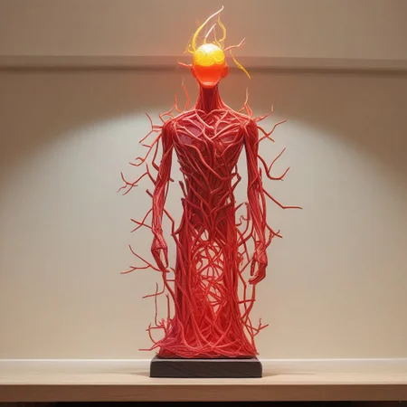 no human, end_tripwire_morph, bonsai garden made of wires, neon, wires, made of wires, cables, outlined with wires and neon, neon outlines, wire sculpture, neon wire sculpture, dark, dramatic lighting ,masterpiece, high detailed, best quality, high res, very aesthetic, absurdres