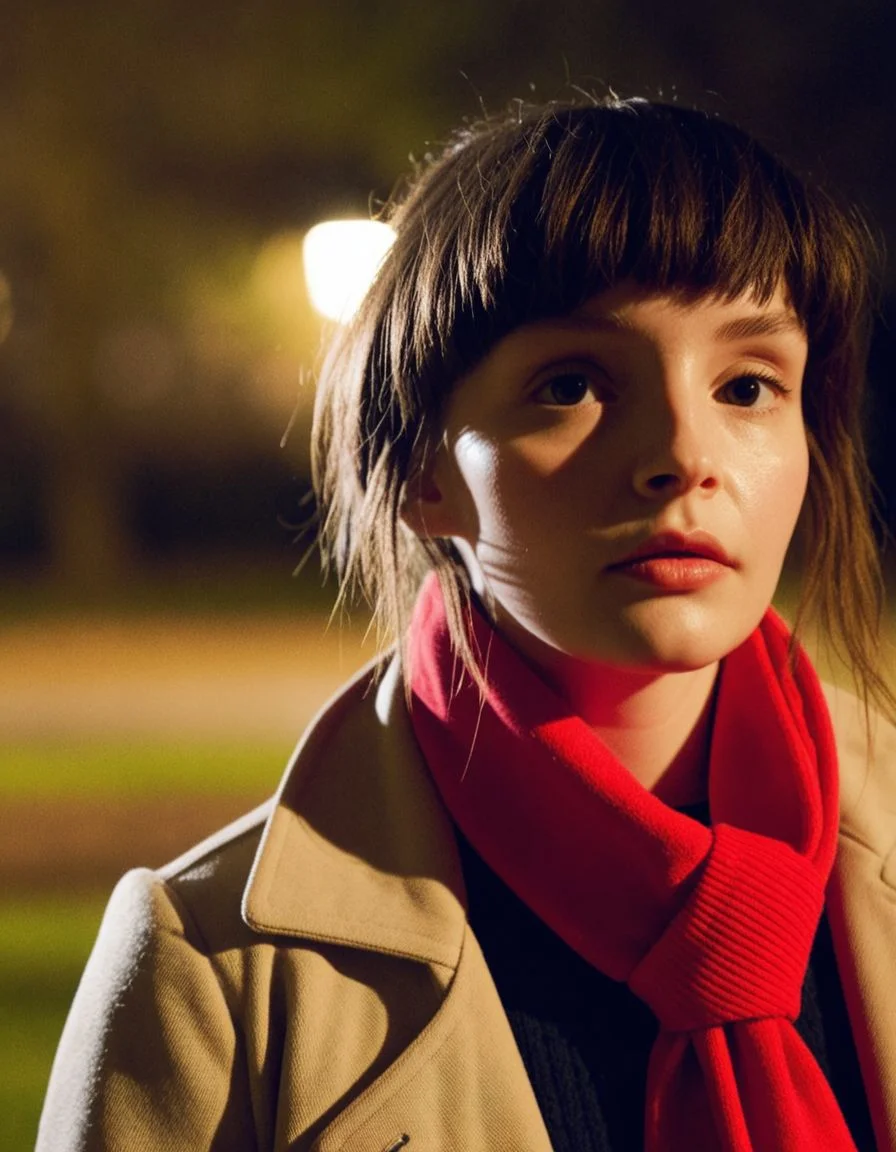 score_9, score_8_up, score_7_up, solo, lauren mayberry, looking at viewer, wearing a jacket, red scarf, upper body shot, in a park, at night, Bokeh, Golden Hour, raw , <lora:dmd2_sdxl_4step_lora_fp16:1> <lora:lauren_mayberry-bl16-000040:1>