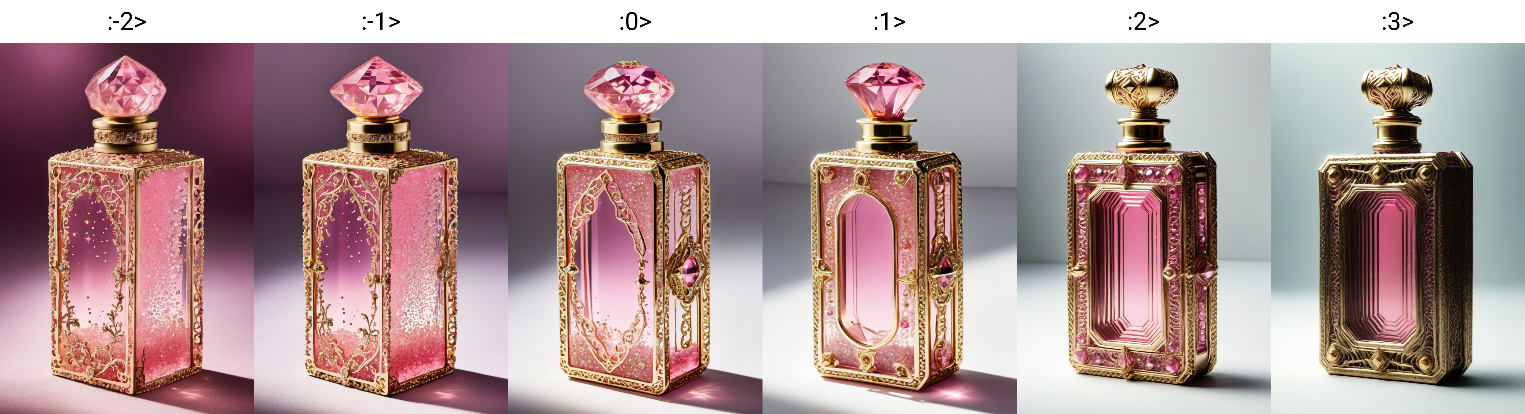a pink rectangular potion with intricate gold adornment,sparkle,glow,<lora:detailer-xl:-2>,