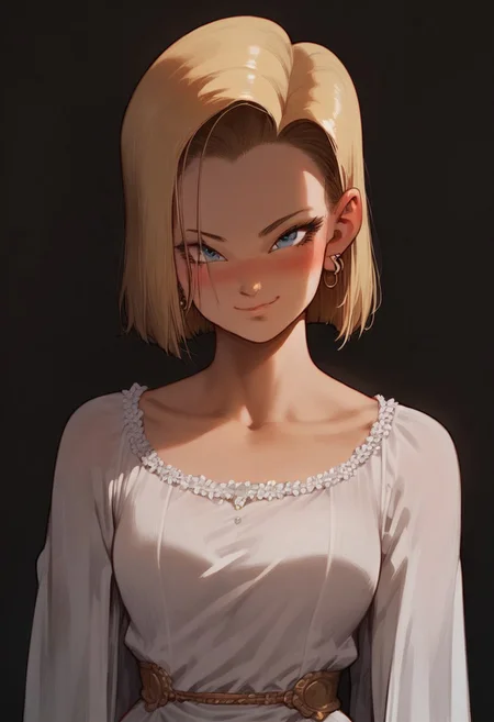 score_9, score_8_up, score_8. score_9, score_8_up, score_7_up, score_6_up, masterpiece, 4k, high quality, (best quality:1.1), ExpressiveH
1girl, solo, Android18SDXL,1girl,solo,short hair,blue eyes,blonde hair,gloves,jewelry,earrings, blushing, looking at viewer, smiling, g0dd3ss, white dress
green background