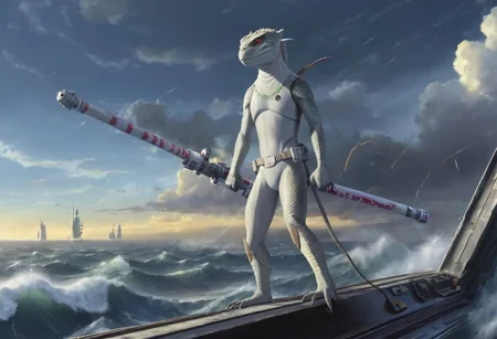 a (solo:1.5) black white (lizard:1.5) with (star wars armor:1.5) sword on belt (cockpit instruments view:1.5) inside star-wars style spaceship over (ocean:0.5) (waves:0.5), in the middle of sea, many meteors,
dawn, heavy rain, wind, windy, typhoon, hurricane, tropical storm, fog, mountain, sky, cloud, deluge, rainforest,
(anime:1.5) , anime screencap in mnst artstyle, full body character portrait landscape