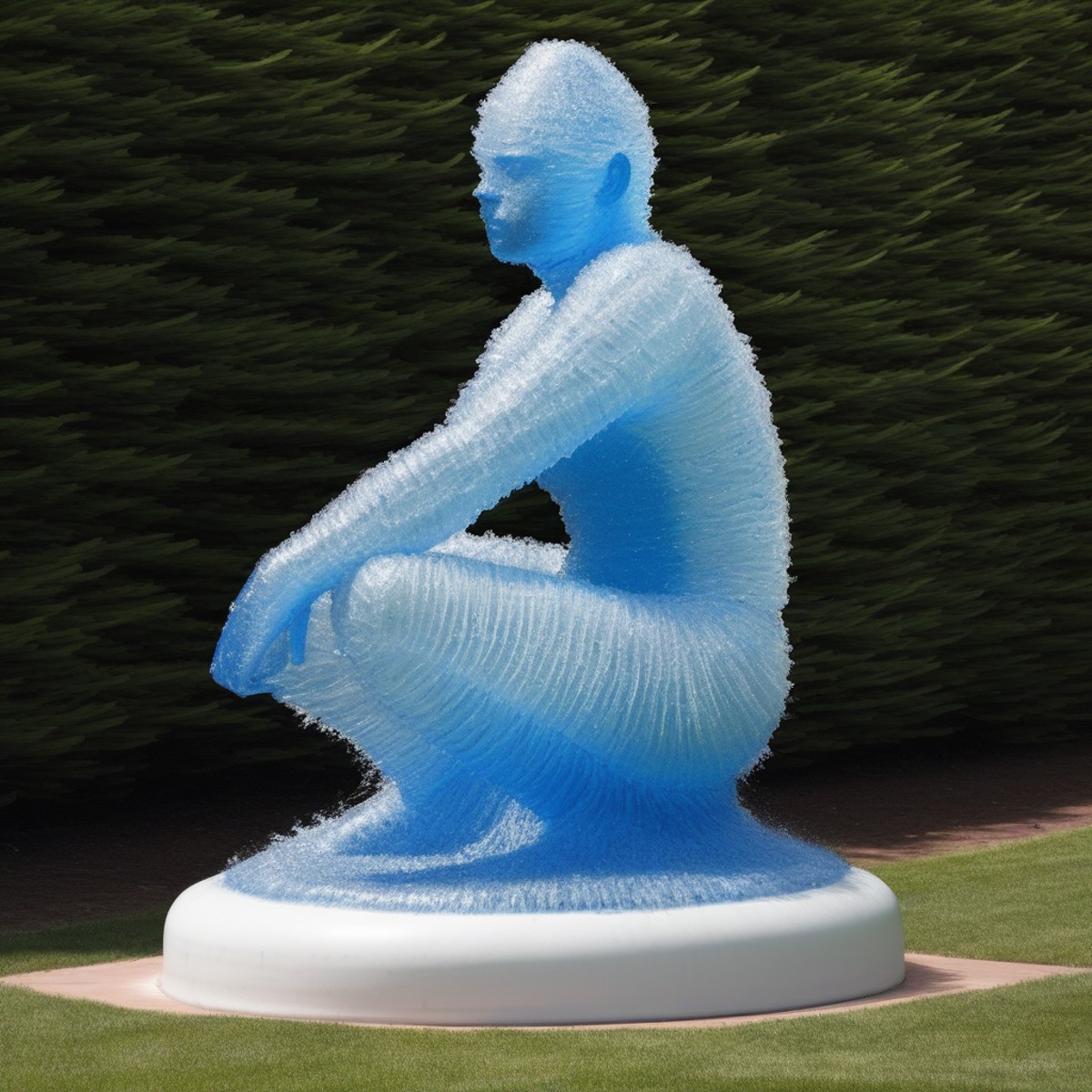 statue made out of a water balloon pop