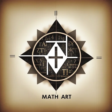 fractal book cover with large text:"math art" <lora:text:1>